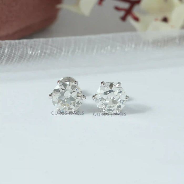 [OEC Round Cut Stud Earrings]-[Ouros Jewels]