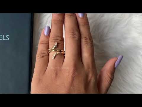 [Youtube Video of Snake Shape Round Cut Lab Diamond Ring]-[Ouros Jewels]