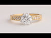 Youtube video of Old European Round Cut Accent Diamond Ring