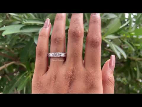 Round And Baguette Diamond eternity wedding Band