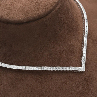 Princess Cut Tennis Necklace Necklaces