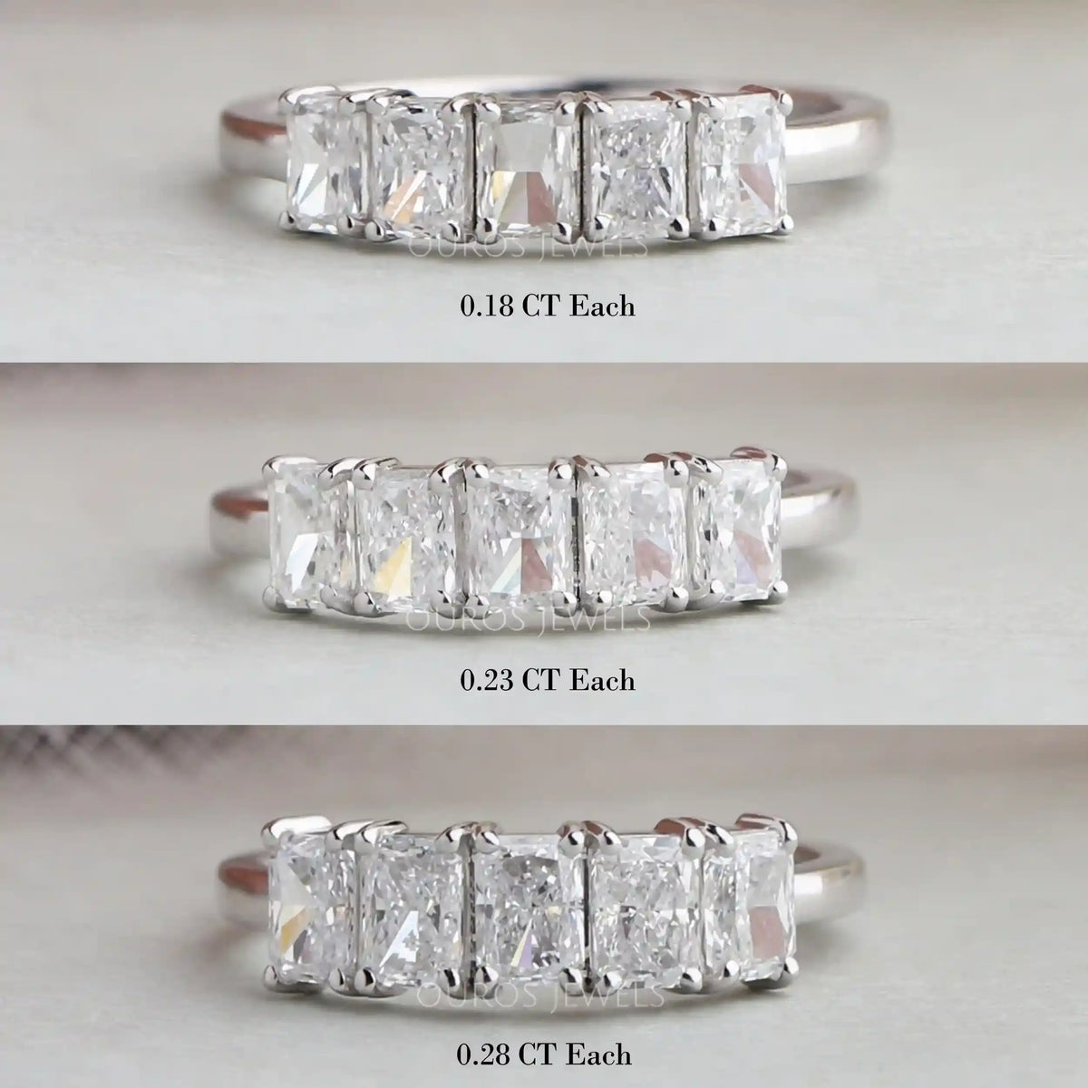 Bague Ancienne Or 18 Carats Blanc Avec Diamants (0.23 Ct) - Taille 54 - Occasion