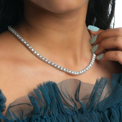 4.50 MM Round Cut Lab Diamond Necklace