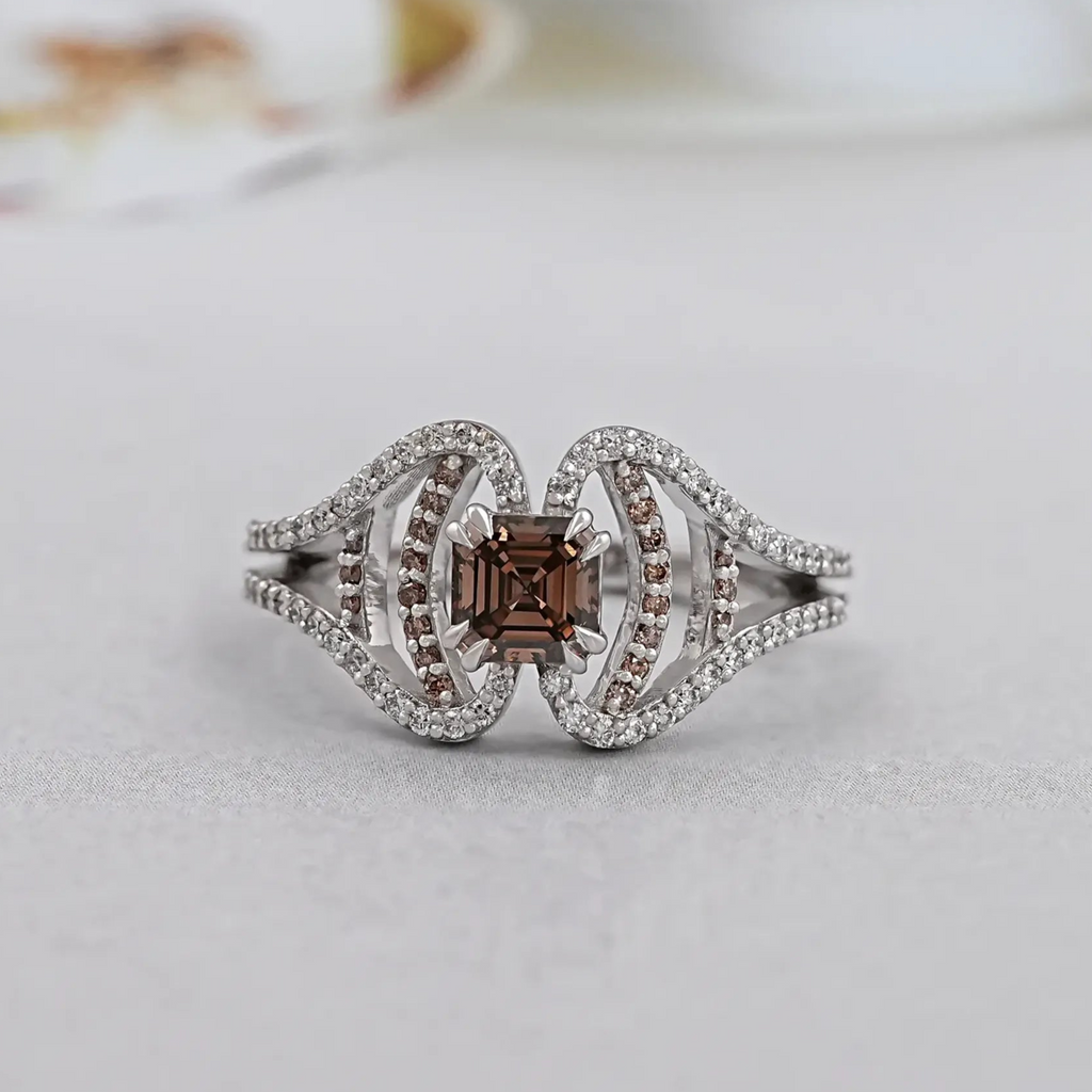 vintage asscher cut diamond engagement ring