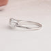 Side Look Of Lab Diamond Engagement Ring Crafted With 14K Solid White Gold