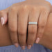 Emerald cut lab diamond wedding ring in VVS clarity and white gold
