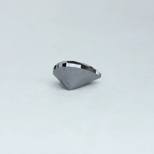 back view of 4.45ct black pear shaped diamond lab grown loose