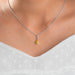 pear yellow diamond pendant