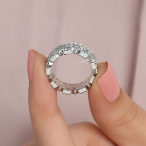 [925 Sterling Silver Diamond Ring]-[Ouros Jewels