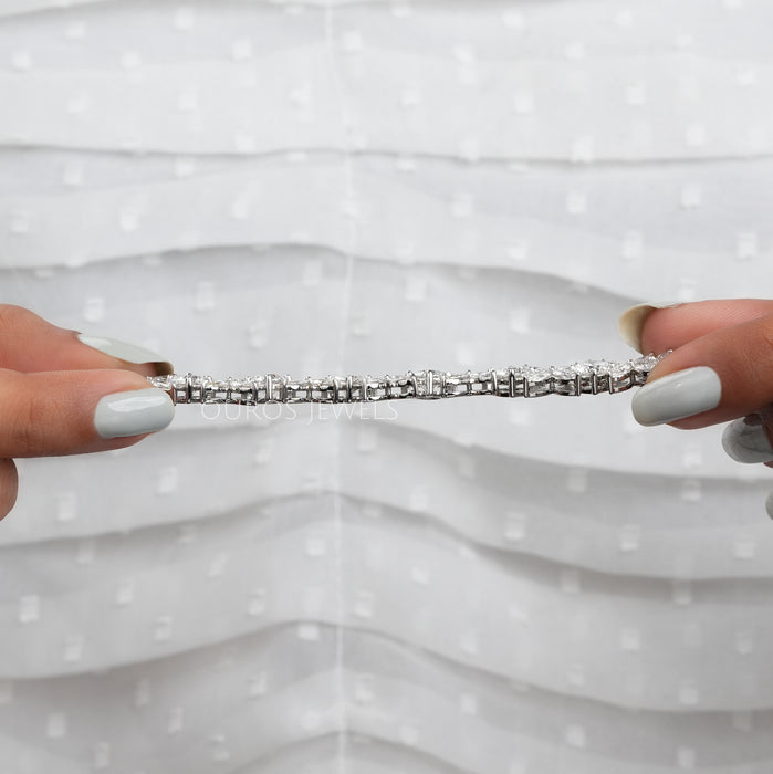 Marquise And Round Diamond Luxury Bracelet