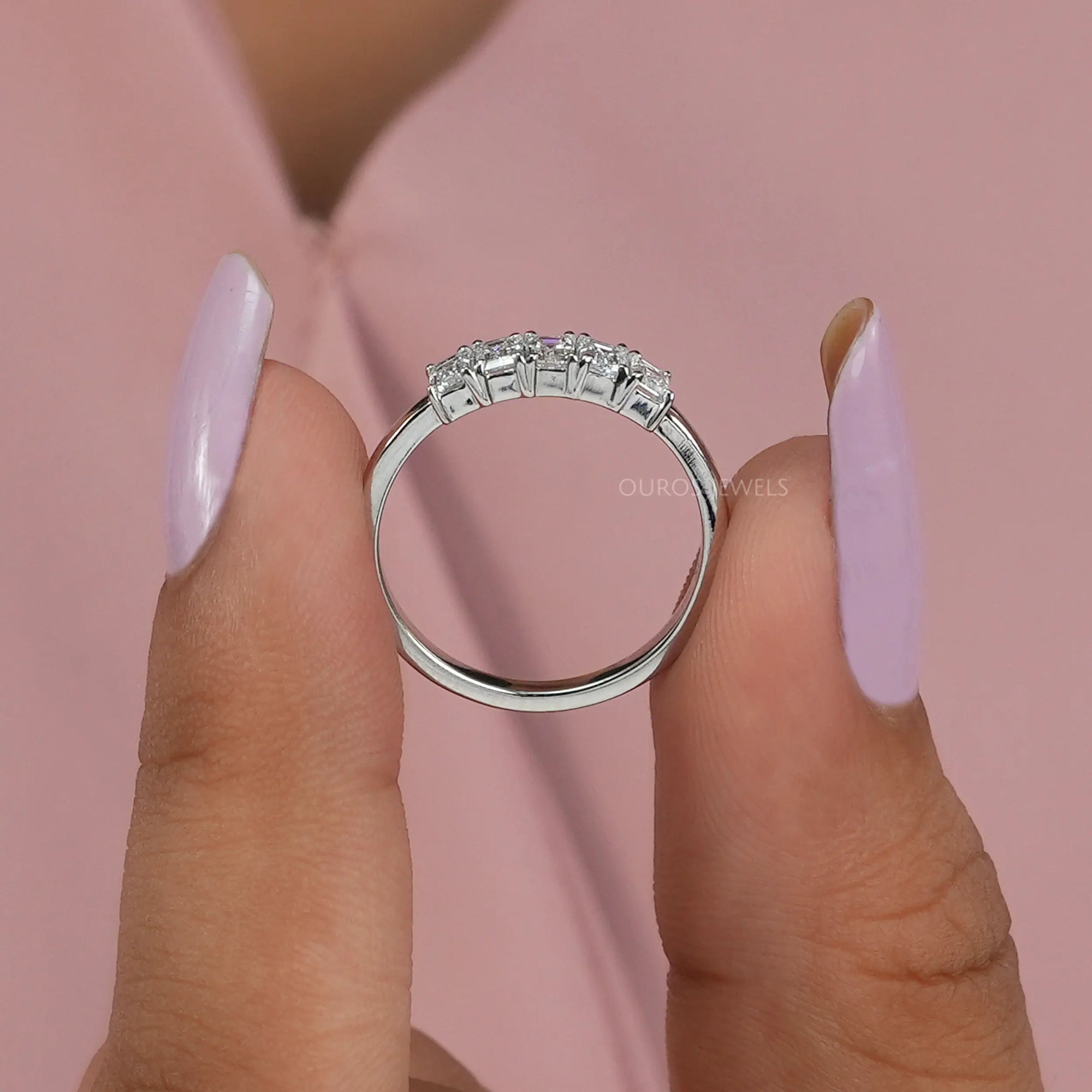 Five-Stone Emerald Wedding Ring