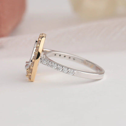 Antique Shape Horse Cut Diamond Ring