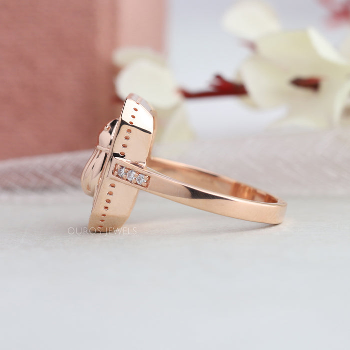 14k rose gold diamond ring for men 