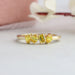 Yellow diamond wedding band with VS clarity eco-friendly diamonds