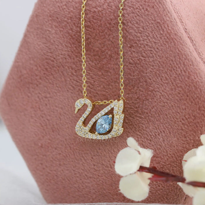Blue Diamond Swan pendant