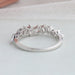 back view of multi shaped lab grown diamond wedding ring white gold