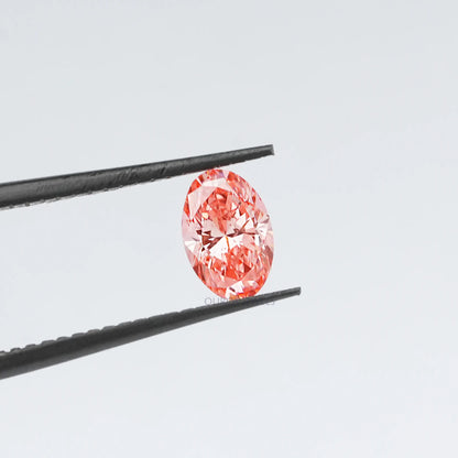 0.60 Carat Pink Oval Cut Lab Diamond Loose