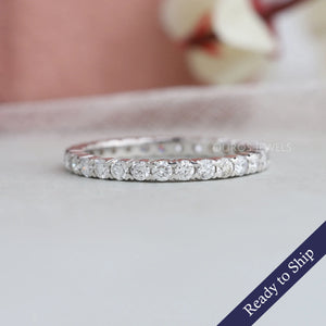 Bague en argent sterling 925 avec diamant rond pour femme