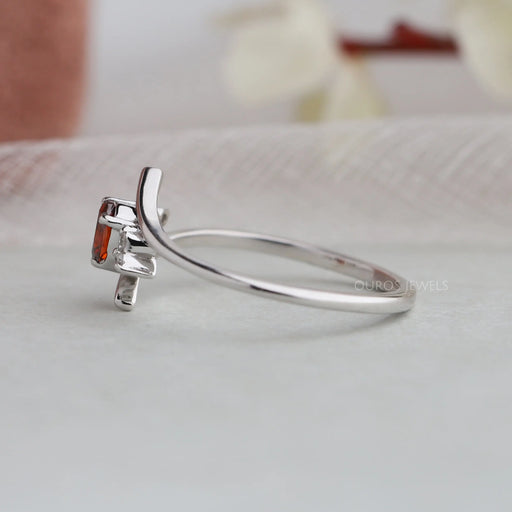 [Oval Bypass Setting Diamond Ring]-[Ouros Jewels]