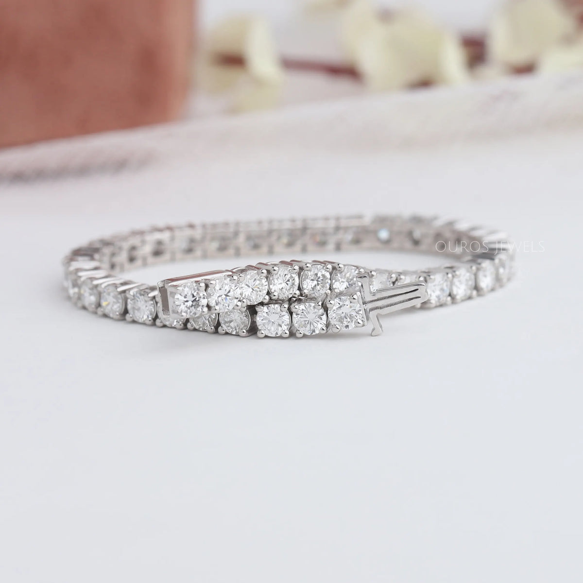 3.50 MM Round Cut Lab Diamond Tennis Bracelet