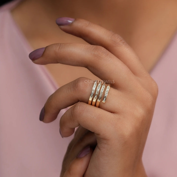 [Gold Baguette Wedding Band]-[Ouros Jewels]
