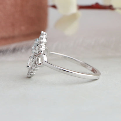 Oval Diamond Dainty Ring