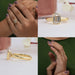collage's of emerald cut diamond bezel set solitaire engagement ring