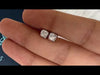 YouTube video of cushion cut lab diamond solitaire stud earrings