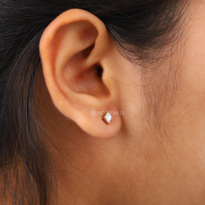 Kite Cut Lab Grown Diamond  Stud