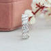 top view of marquise cut lab grown white gold diamond eternity ring