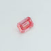 front view of 0.76 ct pink emerald cut lab created diamond loose