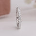 Side look princess cut lab made diamonds of full eternity wedding band