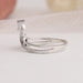 Side View Of White Gold Lab Diamond Ring crafted with Round Cut Diamond 