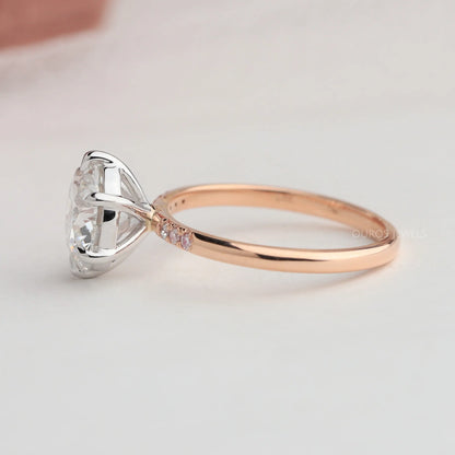 Rose Gold Round Shape Lab Diamond Ring