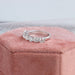 side view baguette and round diamond half u prong eternity band white gold
