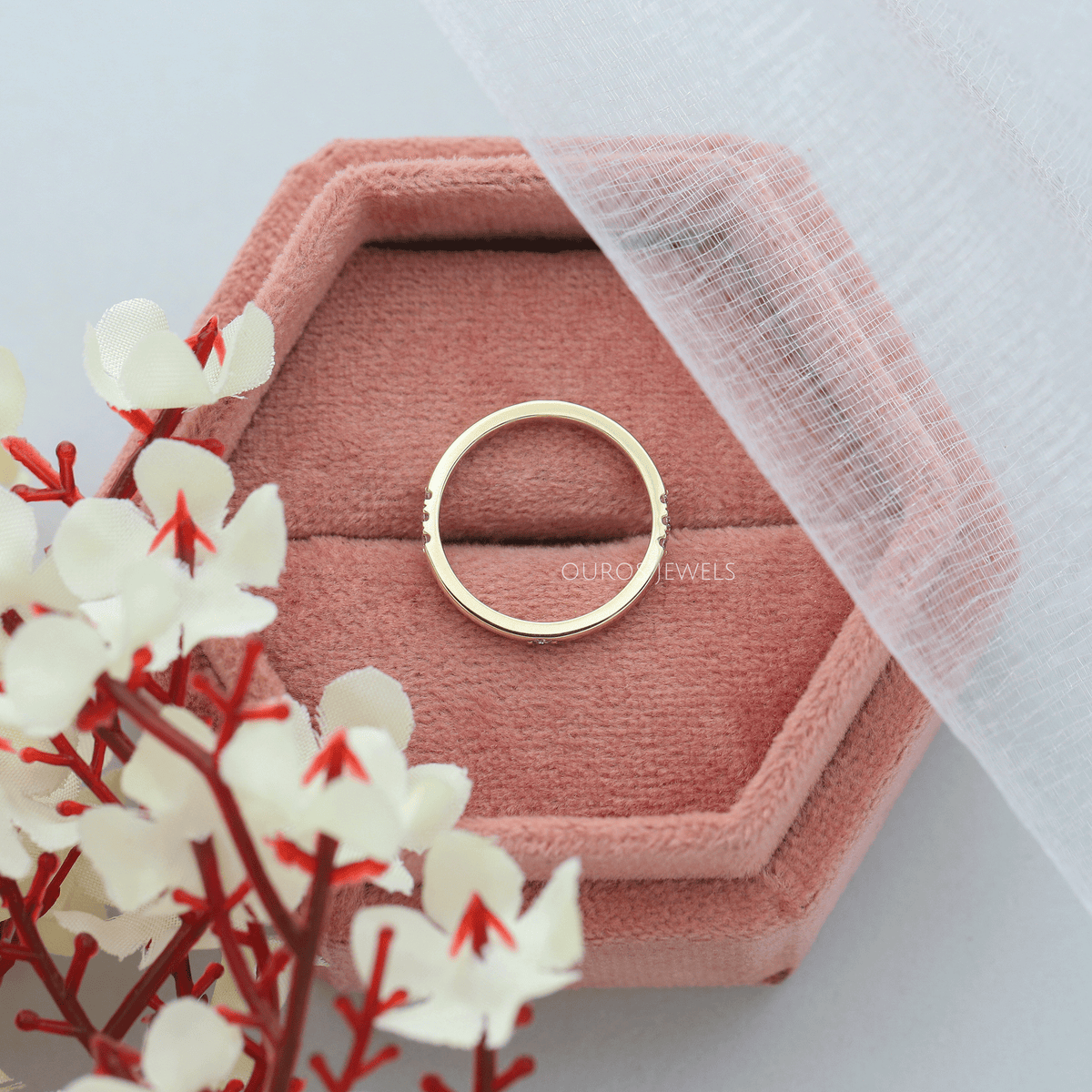 Round Cut Dainty Wedding Ring